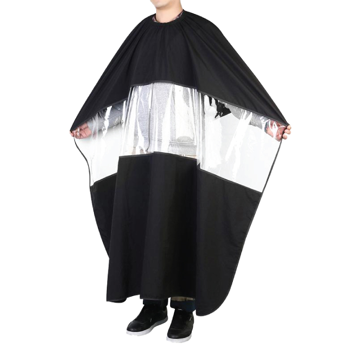 X-Large Barbers / Hairdressing Cape with Transparent Viewing Window ...